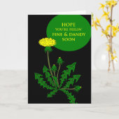 Voel me beter, word goed de Illustratie van de Kaart (Gele Bloem)