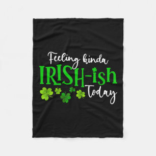 Voel me een beetje Iers vandaag Shamrock trots St Fleece Deken