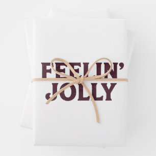 Voel me grappig vrolijke kerstgeest inpakpapier vel