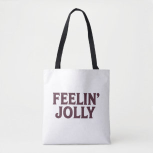 Voel me grappig vrolijke kerstgeest tote bag