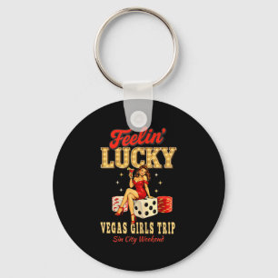 Voel me lucky meisjesreis naar las vegas vakantie sleutelhanger