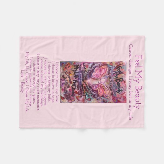 Voel me mijn schoonheidskankergedicht endekletjes fleece deken (Voorkant (Horizontaal))