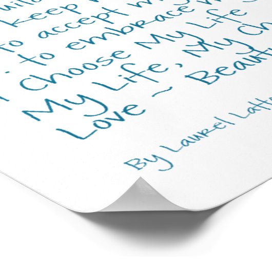 Voel me mijn schoonheidskankergedicht poster (Hoek)