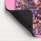 Voel me mijn schoonheidsroze kanker Angel Mousepad Muismat (Hoek)