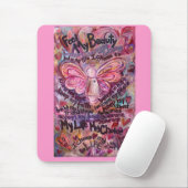 Voel me mijn schoonheidsroze kanker Angel Mousepad Muismat (Met muis)