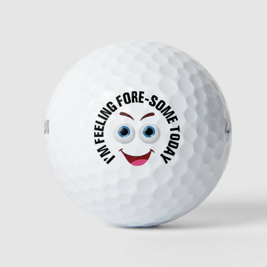 Voel me vandaag een beetje grappig woordspeling golfballen (Voorkant)