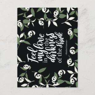 Voel mijn liefde in de duisternis van de schaduw B Briefkaart