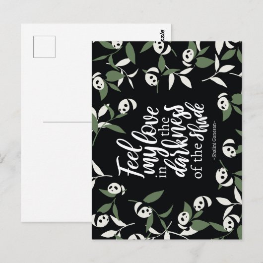 Voel mijn liefde in de duisternis van de schaduw B Briefkaart (Voorkant / Achterkant)