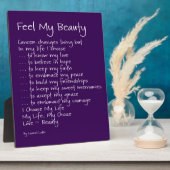 Voel mijn schoonheidskanker Inspirerend gedicht Fotoplaat (Zijkant)