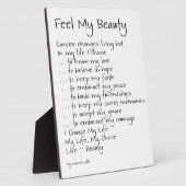 Voel mijn schoonheidskanker Inspirerend gedicht Fotoplaat (Zijkant)