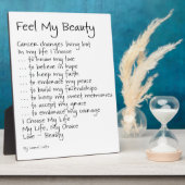 Voel mijn schoonheidskanker Inspirerend gedicht Fotoplaat (Zijkant)