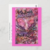 Voel mijn schoonheidsroze Briefkaart van de kanker (Voorkant / Achterkant)