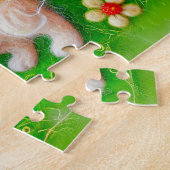 Voelde hond genieten van de zomerzon legpuzzel (Zijkant)