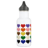 Voelde patterned schattige kleurrijke harten waterfles (Links)