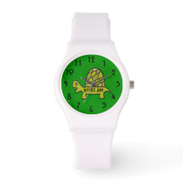 Voelde schildpad (gepersonaliseerd) horloge