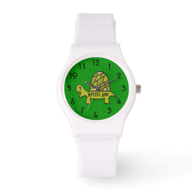 Voelde schildpad (gepersonaliseerd) horloge (Voorkant)