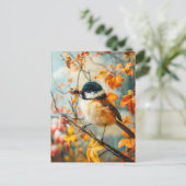 Voelde zich geweldig Tit met rupsen in de herfst S Briefkaart (Staand voorkant)