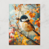 Voelde zich geweldig Tit met rupsen in de herfst S Briefkaart (Voorkant)