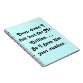 Voelde zich slecht voor Mr Collins Design Notitieboek (Rechterzijde)