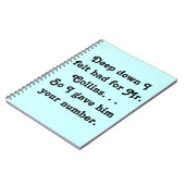 Voelde zich slecht voor Mr Collins Design Notitieboek (Linkerzijde)