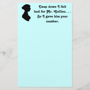 Voelde zich slecht voor Mr. Collins Funny Jane Aus Briefpapier