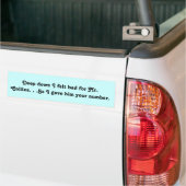 Voelde zich slecht voor Mr. Collins Funny Jane Aus Bumpersticker (Op Truck)