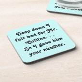 Voelde zich slecht voor Mr. Collins Funny Jane Aus Drankjes Onderzetter (Linkerzijde)