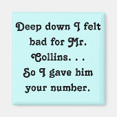 Voelde zich slecht voor Mr. Collins Funny Jane Aus Magneet (Voorkant)