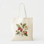Voelen Berry Goed Rode Aardbei Romantische Bloemen Tote Bag (Voorkant)
