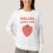 Voelen Berry Goed Roze Aardbei Vrouwen T-shirt (Voorkant)