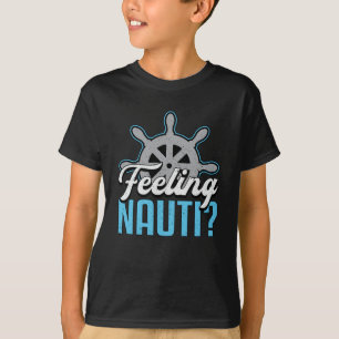 Voelen Nauti Boot Zeiljacht Kapitein T-shirt