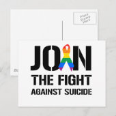 Voelen van de strijd tegen homoseksuele zelfmoord briefkaart (Voorkant / Achterkant)