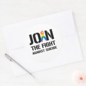 Voelen van de strijd tegen homoseksuele zelfmoord ronde sticker (Envelop)