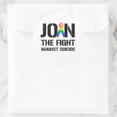 Voelen van de strijd tegen homoseksuele zelfmoord ronde sticker (Tas)