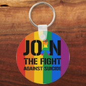 Voelen van de strijd tegen homoseksuele zelfmoord sleutelhanger (Voorkant)