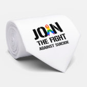 Voelen van de strijd tegen homoseksuele zelfmoord stropdas (Opgerold)