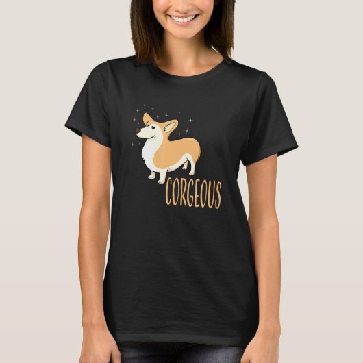 Voelend Corgeous Corgi T-shirt (Voorkant)