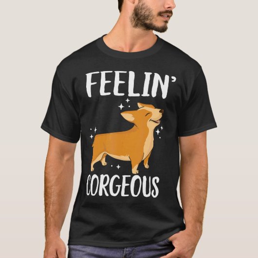 Voelend Corgeous Schattig Corgi Hond T-shirt (Voorkant)