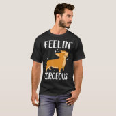 Voelend Corgeous Schattig Corgi Hond T-shirt (Voorkant volledig)