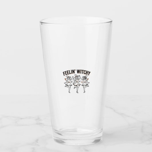 Voelend Hekserig Retro Halloween Heksen Glas (Voorkant)