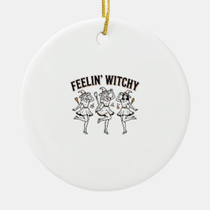 Voelend Hekserig Retro Halloween Heksen Keramisch Ornament