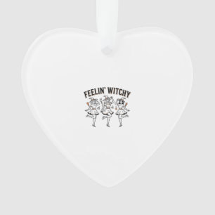 Voelend Hekserig Retro Halloween Heksen Ornament