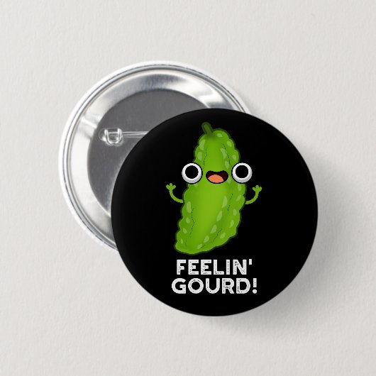 Voelend kalebas Grappig gevoel Goed Donker BG Ronde Button 5,7 Cm (Voorkant /achterkant)