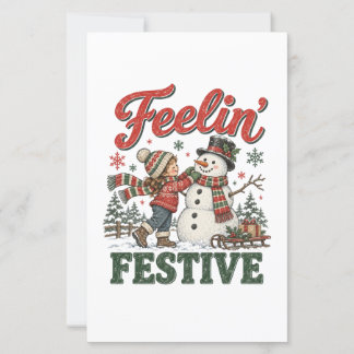 Voelend Kerstmis Sneeuwman Kinderen