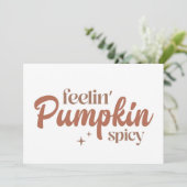 Voelend Pompoen Pittig Kaart (Staand voorkant)
