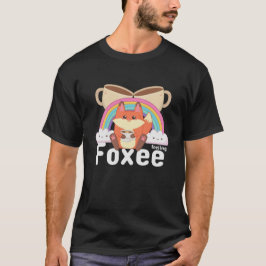Voelende Foxee Schattig Kawaii Vos Koffie T-shirt