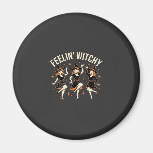 Voelende Heks Halloween Heks Dans Magneet