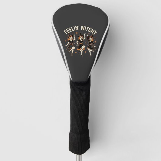 Voelende Heks Halloween Heksendans Golfheadcover (Voorkant)