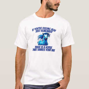 Voeling blauw, paard t-shirt