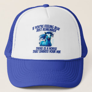 Voeling blauw, paard trucker pet